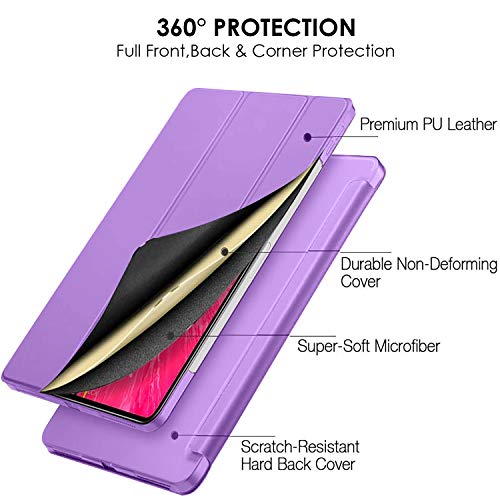 Image of DuraSafe Cases for iPad Pro 12.9 inch 6th 5th 4th Gen Case A2436 MHNF3HN /A MHNG3HN /A MNXR3HN /A MNXT3HN /A A2378 MHNF3HN /A MHNG3HN /A A2229 MY2H2HN /A MY2J2HN /A A2461 MHNH3HN /A MHNJ3HN /A - Purple