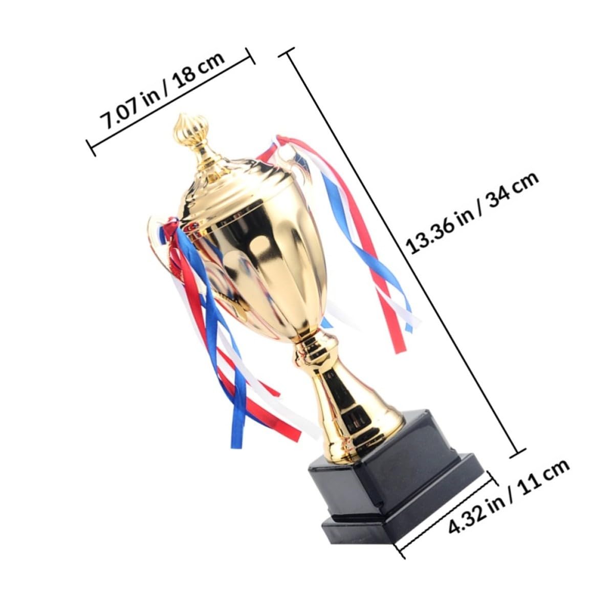 YARNOW Gran Trofeo Deportivo de Metal Dorado para Ceremonia y Competición Función de Premio y Reconocimiento