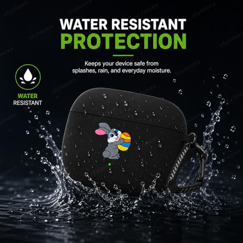 Image of Anvique Silicone Case for OnePlus Buds 4 Pro,Shockproof Protective Cover, Scratch Resistant, Lightweight, Precise Fit with Charging Access (Rabbit T)