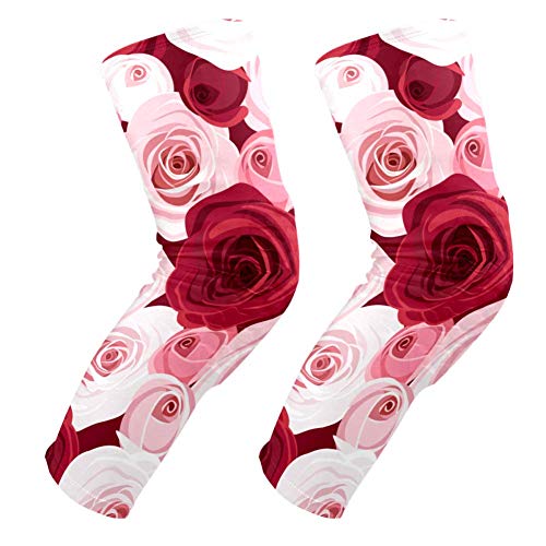 Genouillères rembourrées roses et rouge motif de roses pour homme et femme