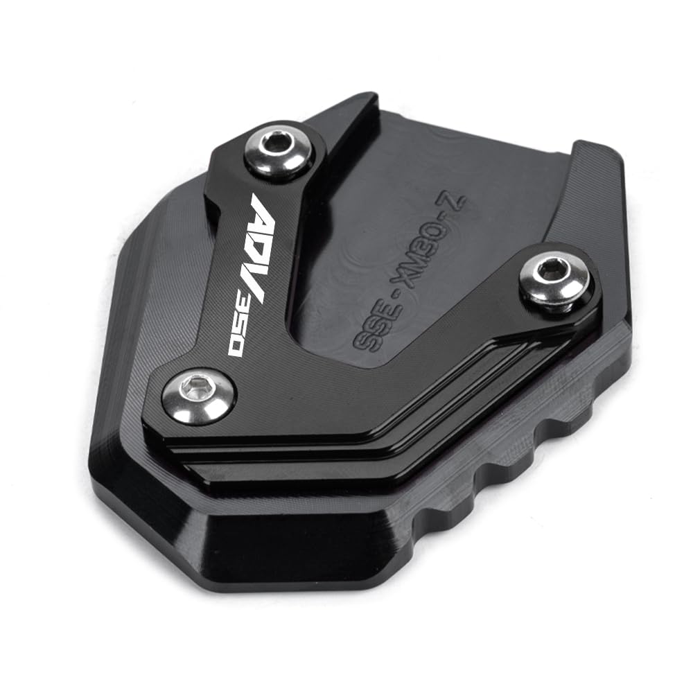 Para ADV350 ADV 350 2021 2022 2023 2024 2025 2026 Accesorio de motocicleta Soporte de pie Soporte lateral Ampliación de pata (Negro)