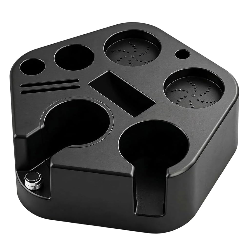 Aundhegrtt Espresso Organizer Station 9-In-1 Adjustable Tamping Station for 51mm Portafilters