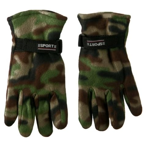 Solid Wing Men's Green Camo Fleece Glove - Camo OSFM Cover