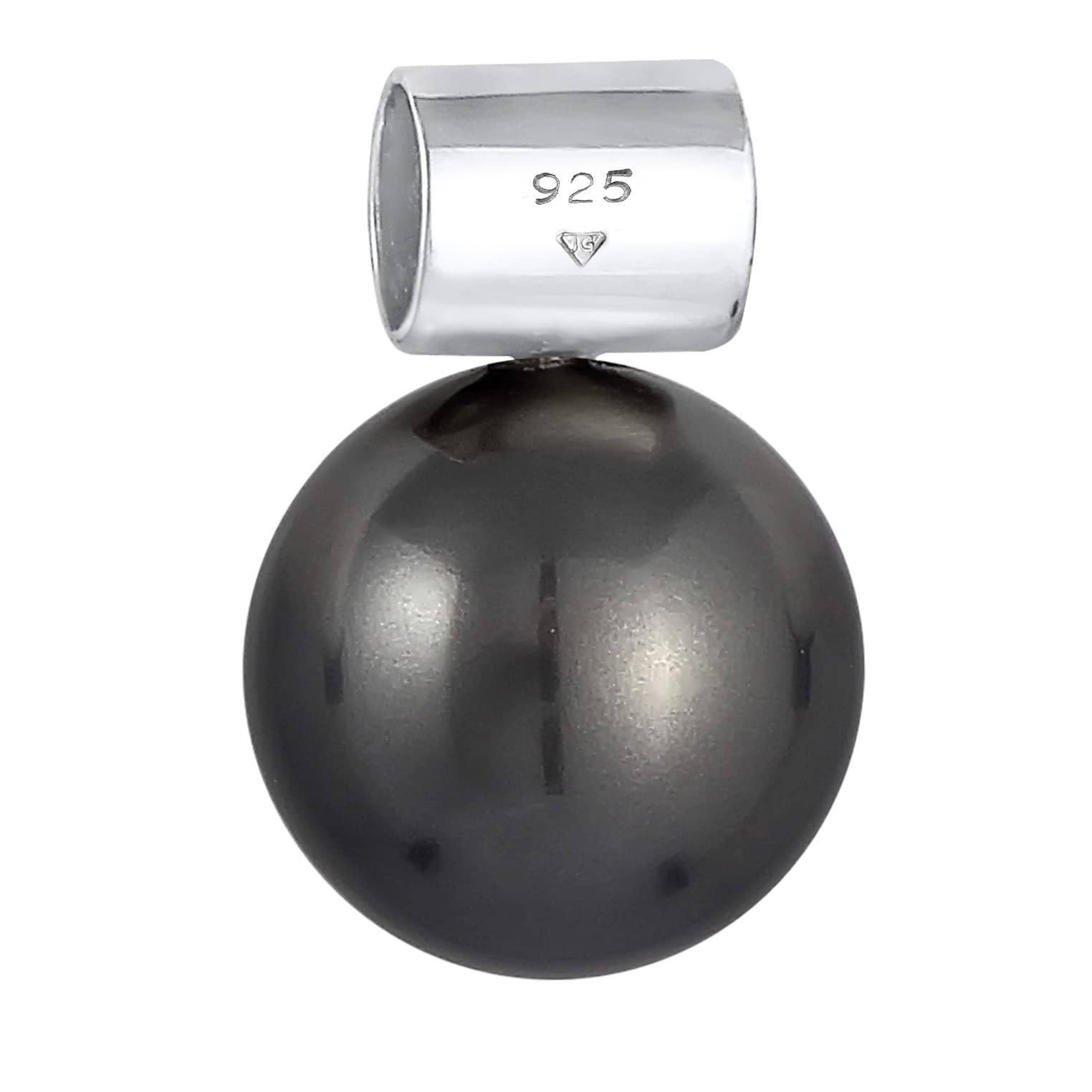 Nenalina ciondolo in argento Sterling 925, con 12 mm perla, nero, 846504-197