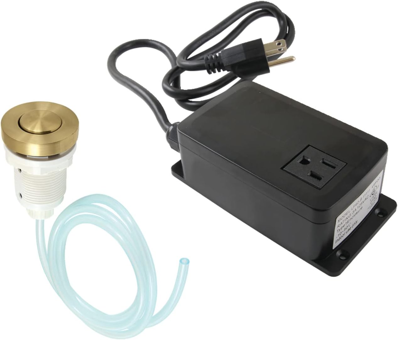 Kingston Brass KAMSK312 Gourmetier Single Outlet Garbage Disposal Air Switch Kit, Polished Brass