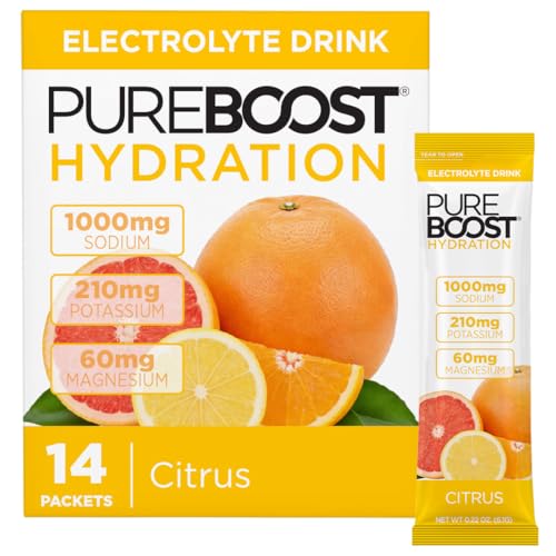Image of Pureboost Sugar-Free Electrolyte Hydration Packets, Citrus 14ct
