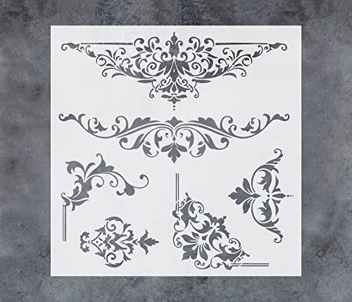 GSS Designs Ornate Damask Stencils for Painting on Wood Canvas Paper ...