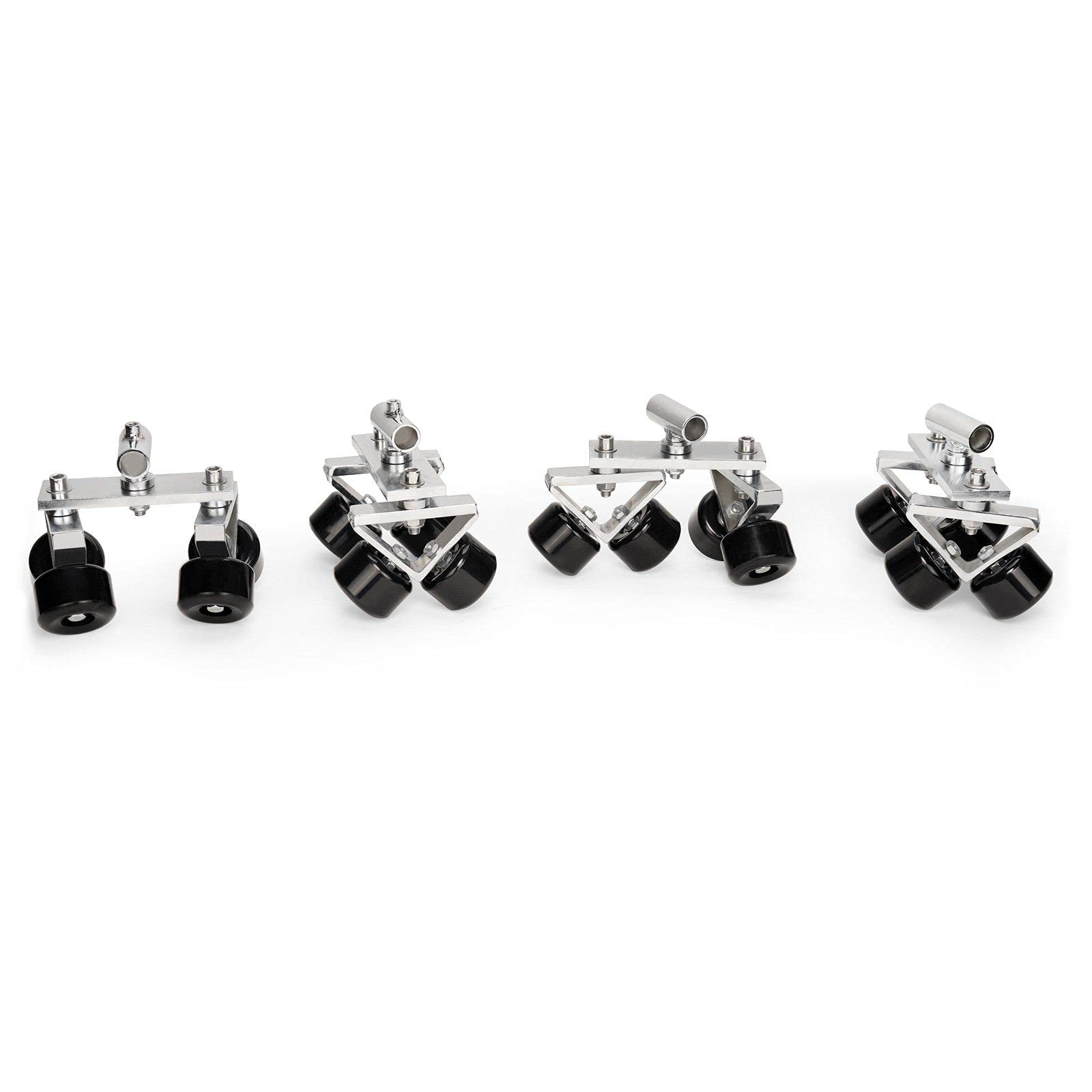 Proaim Track Wheel Set für Quad Super Camera Dolly Kompatibel mit Ø1.2"-Ø1.9" Tracks | Set mit 4 Rädern bietet 360° Schwenk- und Griffgewicht bis zu 500kg / 1102lb (P-TWS-QS)