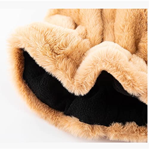 Scarf Shawl Scarves Wraps Knitted Hat Scarf Women Winter Cute Bear Ear Solid Windproof Warm4