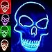 Halloween Mask LED Light up Mask Costumes Mask Blue LED Glow Scary Mask with 3 Flash Modes for Halloween Glow in the Dark Party Supplies Party Favor