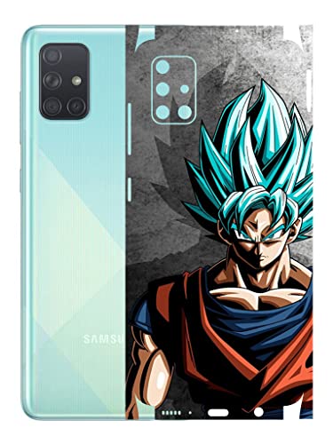 Image of AtOdds - Samsung Galaxy A51 Mobile Back Skin Rear Screen Guard Protector Film Wrap (Coverage - Back+Camera+Sides) (Goku)