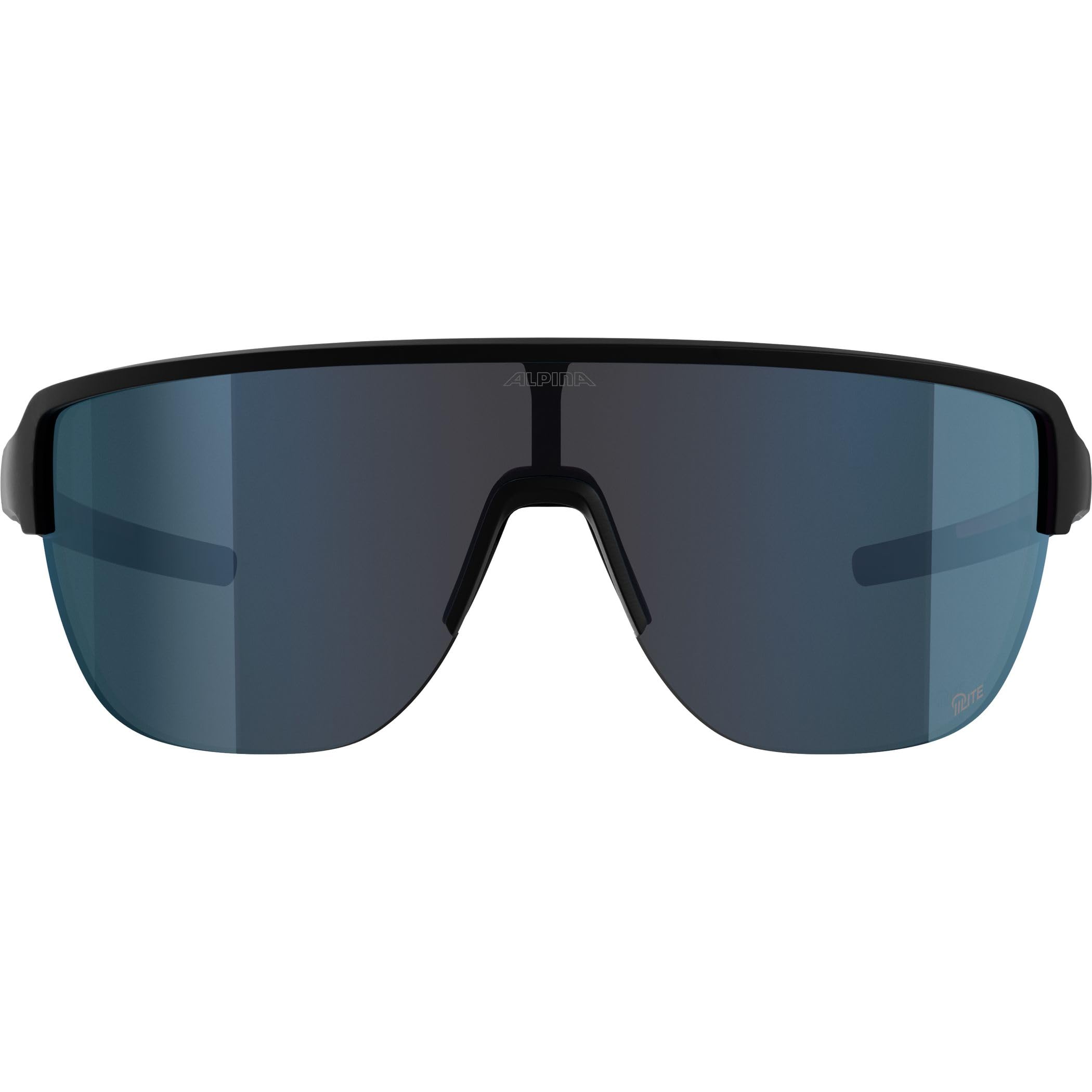 ALPINA RAM II Q-LITE – sportowe okulary dla kobiet i mężczyzn, z soczewkami o wzmocnionym kontraście, lekkie i niezniszczalne, do jazdy na rowerze - black matt (blue) - M