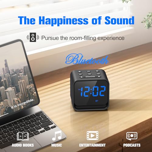 Housbay TS1R Alarm Clock Radio For Bedroom- 5W Bluetooth Speaker thumb #3