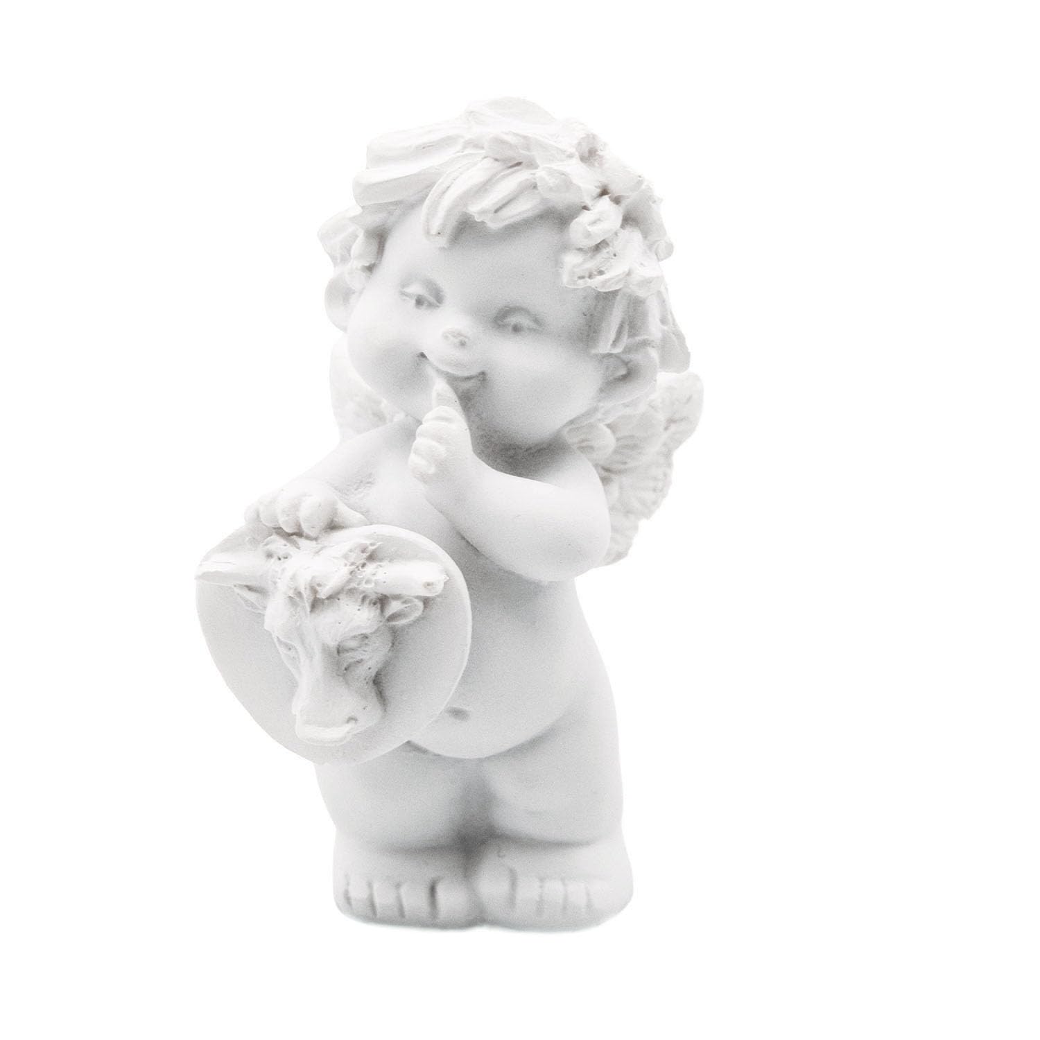 Logbuch-Verlag Poly Angel Igor Zodiac Sign Taurus White Polystone 6-7 cm Table Decoration Birthday Horoscope Guardian Angel Lucky Charm Collectible Figure Gift