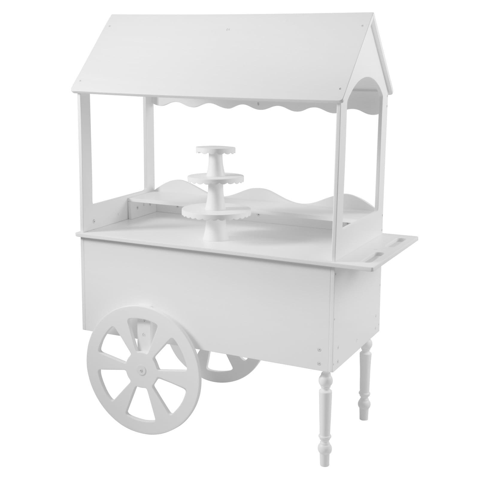 Candy Cart for Party - Cake Stand - Dessert cart - Decorated with Wheels for Birthdays Wedding - Easy to Assemble Vintage Candy Cart.