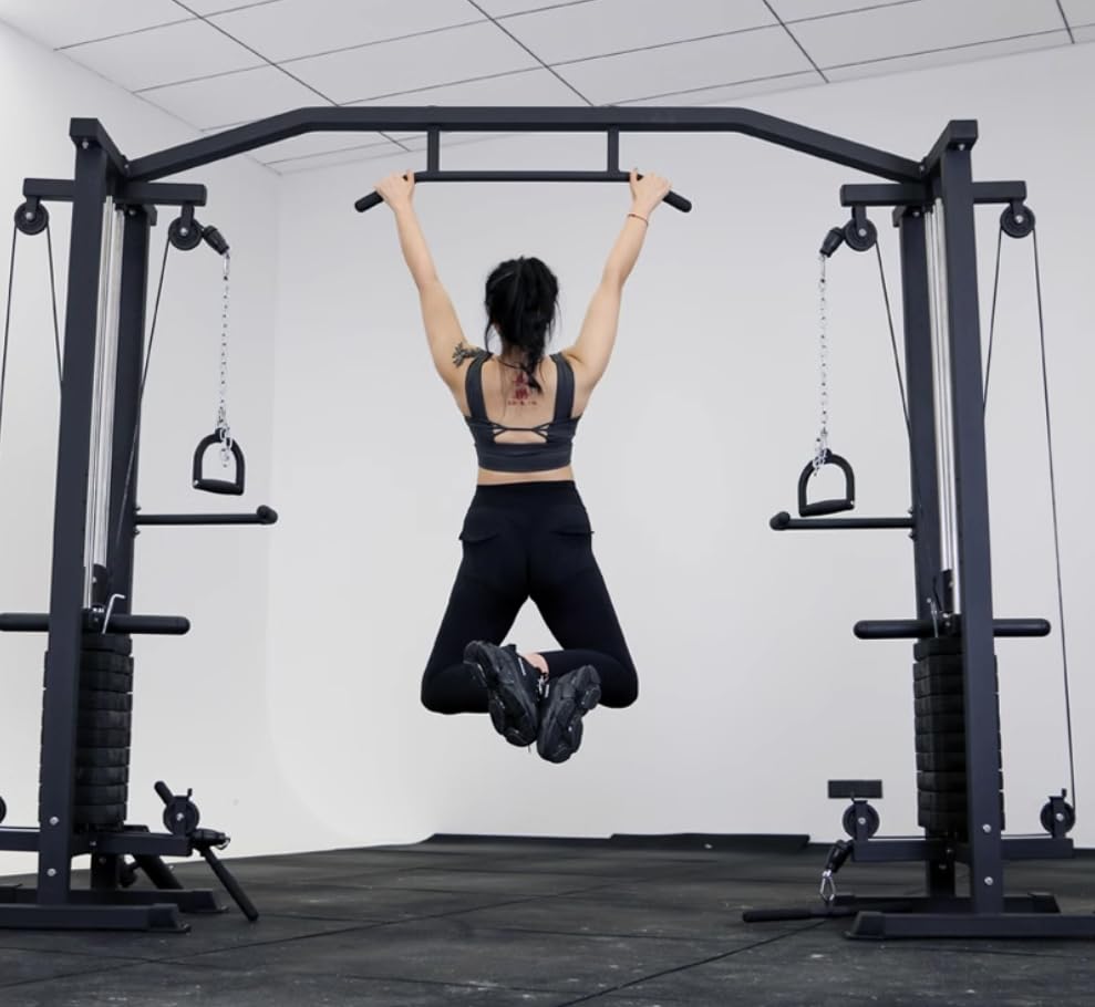Image of Cable Crossover Machine, Dual Weight Stack, Functional Training Center, Professional Power Rack for Strength Training