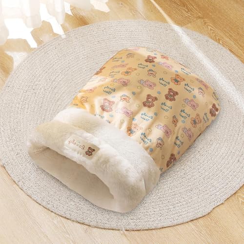 Sac de couchage pour chat et chiot lavable | Lit d'appartement d'hiver confortable - 4