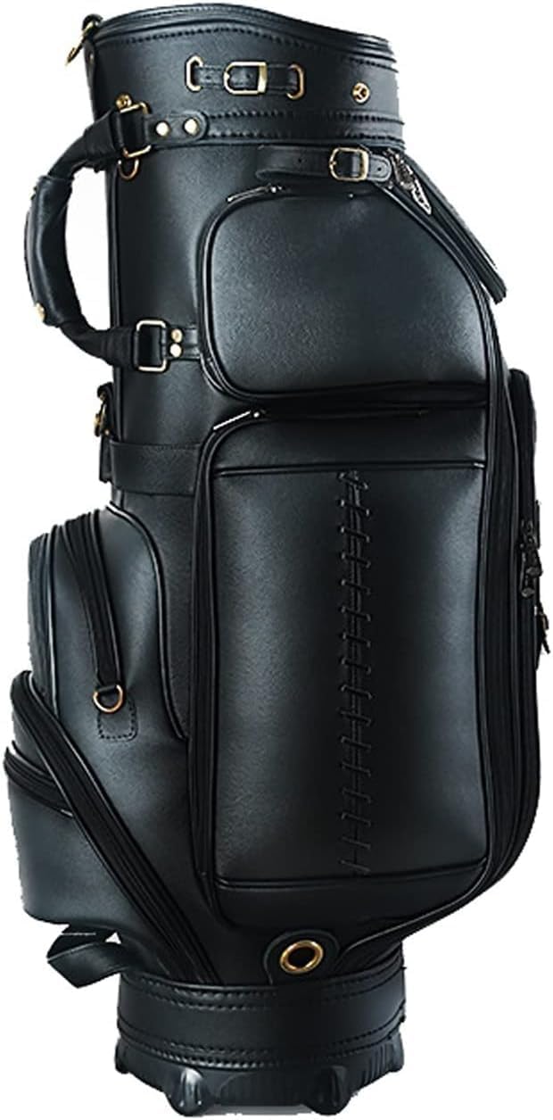 Portable Leather Golf Stand Bag review | Golf Accessories Portable Golf Bag Leather Golf Stand Bag for Men & Women High Hardness Base That Can Hold 14 Clubs Suitable for Travel Golf Club Bags