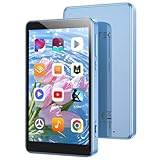 AGPTEK 96GB MP3 Player with Bluetooth and WiFi, T08X 4'' Android 14 MP4 Music Player with Spotify, Audible, APP Store, Up to 1TB, Blue