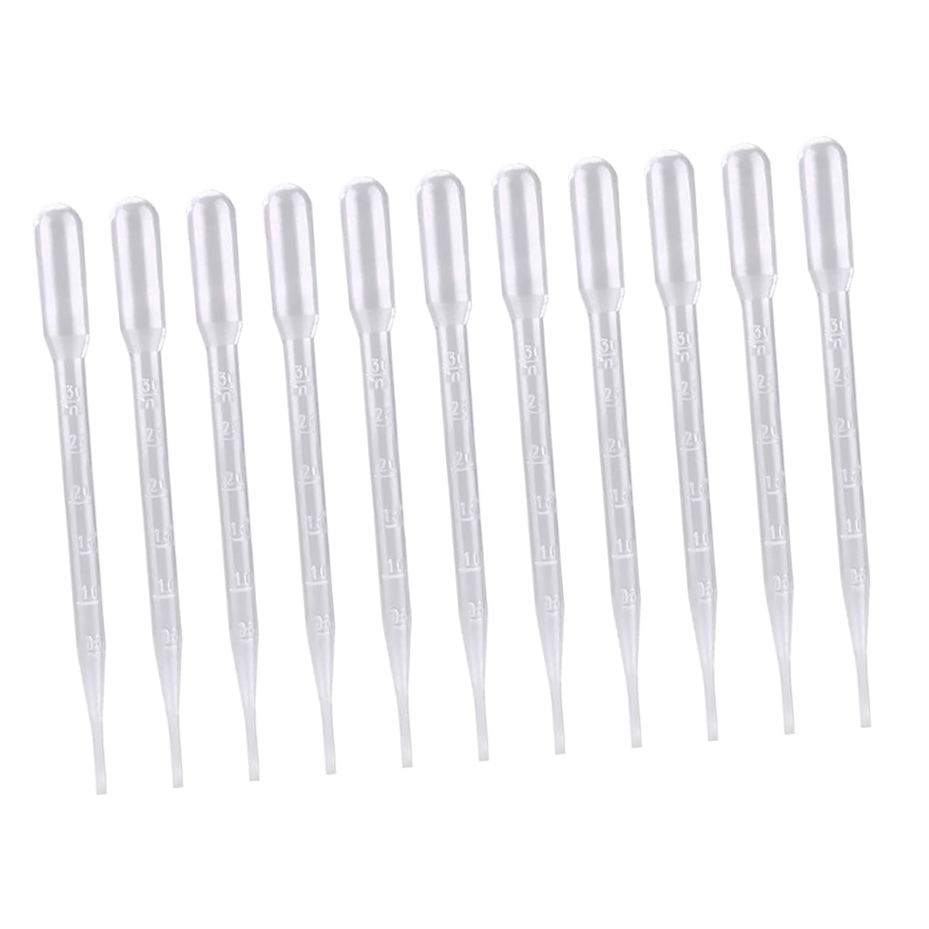 300pcs Graduated Transfer Pipettes Lab Dropper for Oil Plastic Droppers Scale 3ml Pipettes for Makeup Lab