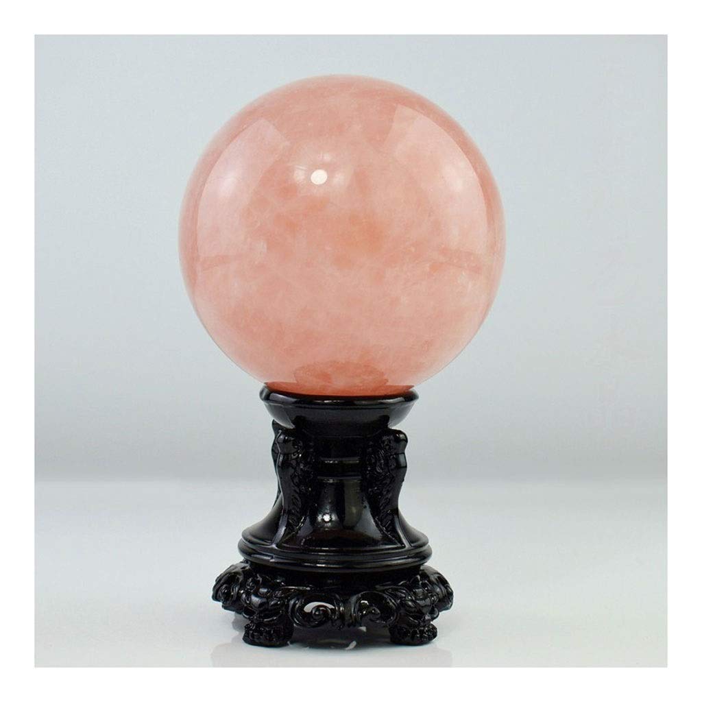 Feng Shui Ornaments Crystal Ball/Photography Ball Powder Crystal Ball Crystal Glass Ball with Base Bracket Ball Auspicious Transfer Open Light Ball for Photography Decoration (8cm)