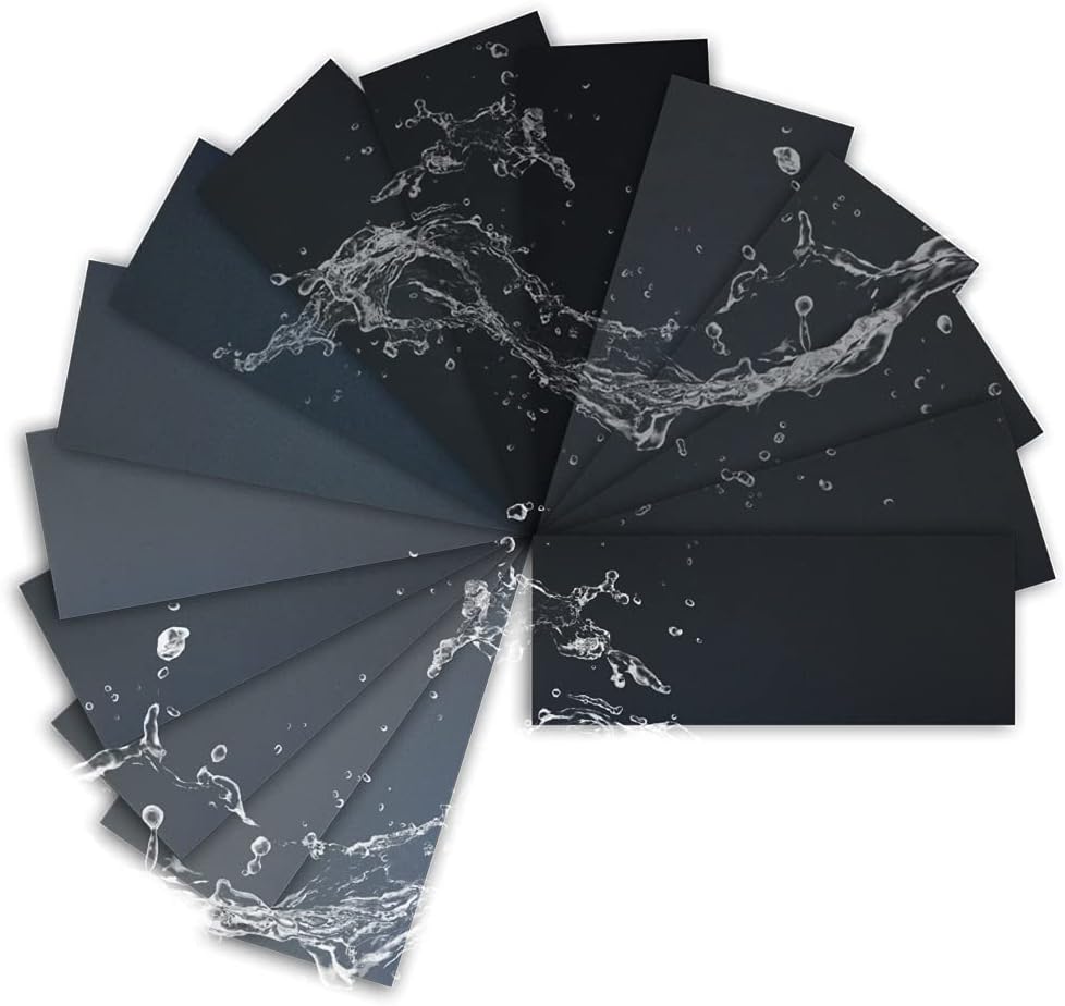 9 x 3.6 Inch Assorted Grit Sanding Sheets for Wood Finishing, Metal Sanding and Automotive Polishing,Dry or Wet Sandpaper,60 Sheet: Tools & Home Improvement