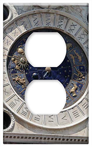 Sun Dial Zodiac Astronomy Astrology Clock Time -Outlet Cover Switch Plate