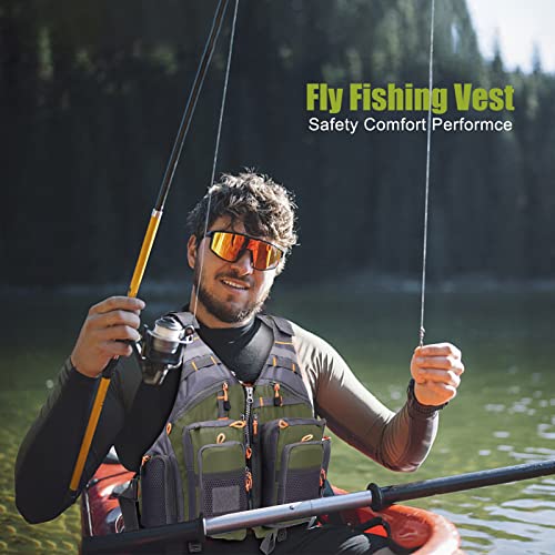 Lixada フィッシングベスト,フローティングベスト,ライフジャケット 通気性よく 多機能 95kgまでの負荷力 (フィッシングベスト+ バックパック+ライフジャケット 3合1#1) 6枚目