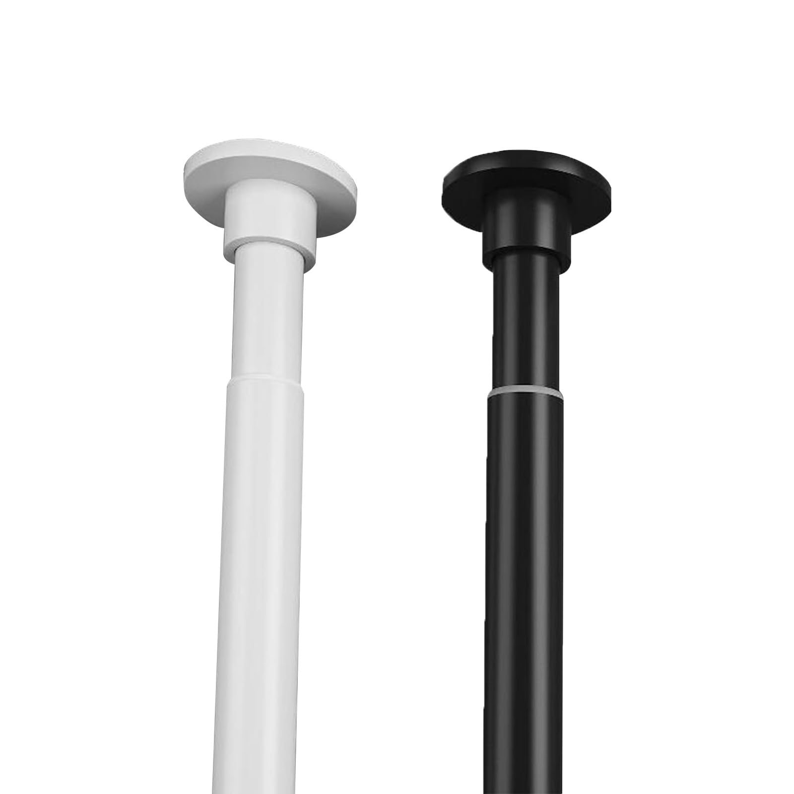 Barras de Cortina Extensibles de 27 x 32 mm, Barras de Cortina telescópicas sin Perforaciones, Barra Colgante Ajustable, Longitud de 55 a 368 mm, para Puertas, Ventanas, baños (Col