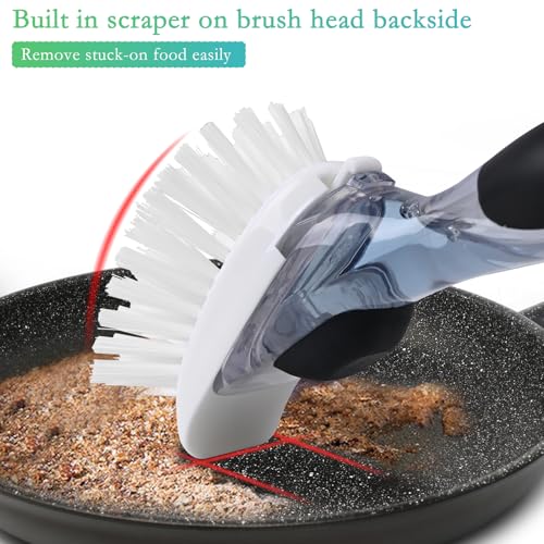 Image of New Brush Refills for OXO New Soap Dispensing Dish Brush - 8 Pack Dish Brush Cleaning Soap Dispensing Head Replacement for Scrubber