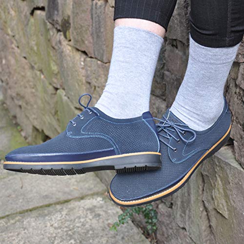 Image of Mens Classic Cotton Dress Socks Thin Lightweight for Office Business Non-binding Comfortable Casual Crew Socks Black 6 Pack