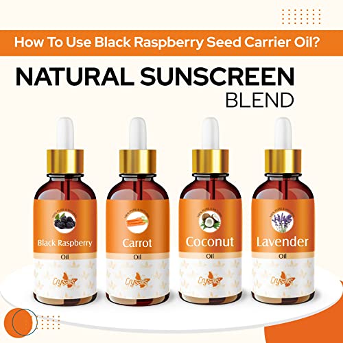 Image of Crysalis Black Raspberry Seed (Rubus Occidentalis) Oil|100% Pure & Natural Undiluted Essential Oil Organic Standard For Skin & Hair Care|Therapeutic Grade Oil, Improves Skin Elasticity-30ml