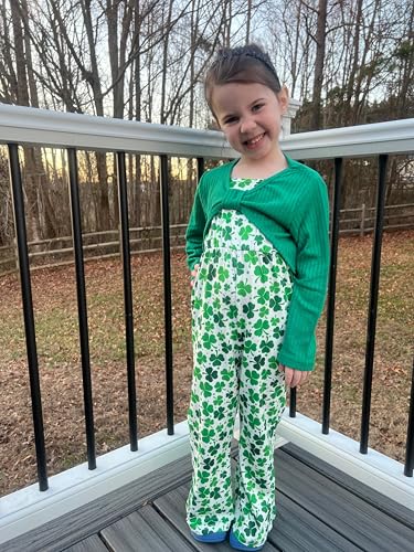 Image of HIHA Girls Sleeveless Jumpsuits Outfit Long Sleeve Twist Front Tops Romper Clothes Set Size 4-12