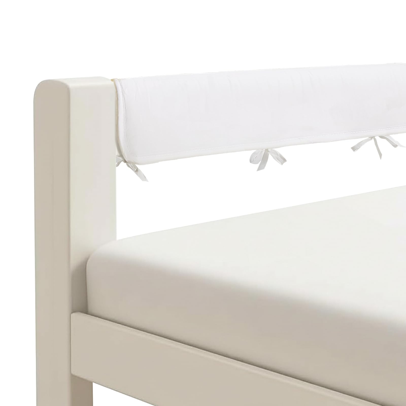 Aiewale white toddler bed rail accessory with mesh panels