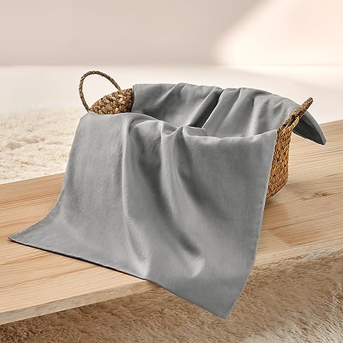 Image of TILLYOU Cotton Toddler Pillowcases - 2 Pack Toddler Travel Pillowcases Machine Washable & Super Soft, 14.5x20 Inches, Gray