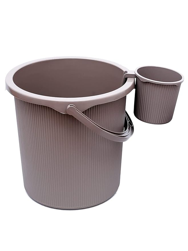 Nasby Plastic Bucket with Matching Mug, Capacity 25ltr with 1.5ltr Mug