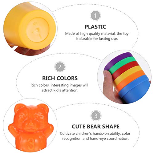 STOBOK 66 PeÃ§as Contando Brinquedos de Urso Contadores de Urso E Copos de ClassificaÃ§Ã£o Combinand