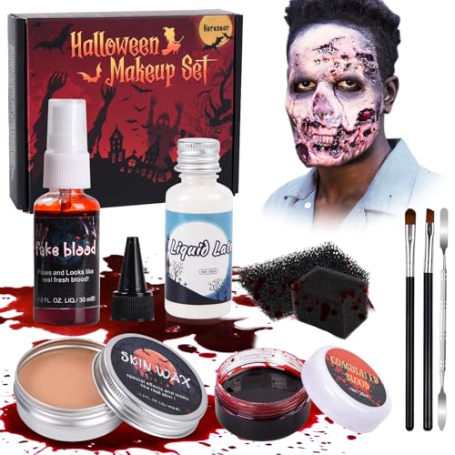 Herenear Halloween Cosplay Trucco Nero Bianco...