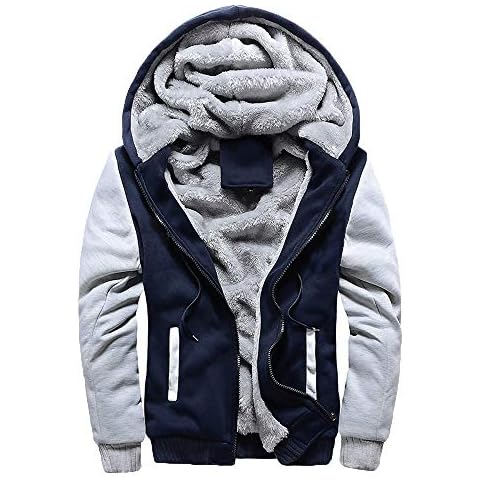 Innerternet Men's Fleece Jacket, Wool Jacket, Nepal Jacket, Cardigan, Fine Knitted Zip, Hoodie Pullover, Hoodie with Stand-Up Collar for Men, Knitted Fleece, m, M Cover