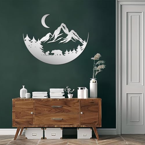 Metal Wall Art Metal Mountain Decor, Nature Decor, Rustic Art,Farmhouse