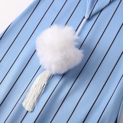 Pijama cómodo tipo camisón de rayas para hombre con bata larga suave 3