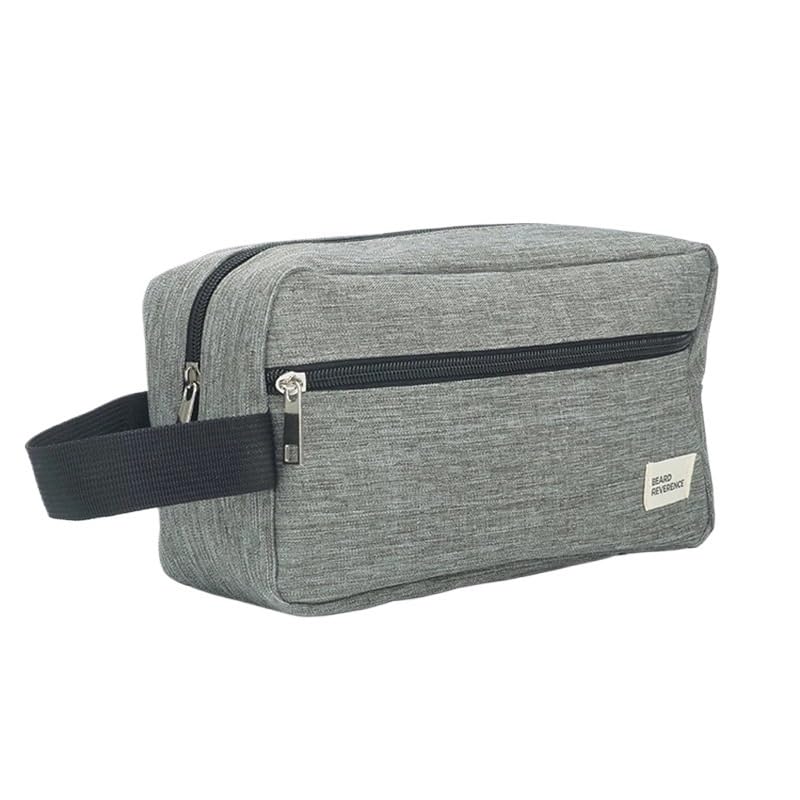 Beauty Case da Appendere, Grande capacità, Impermeabile, Portatile, da Viaggio, cosmetico, Grigio, per Uomo e Donna, Organizer per Il Bagno.