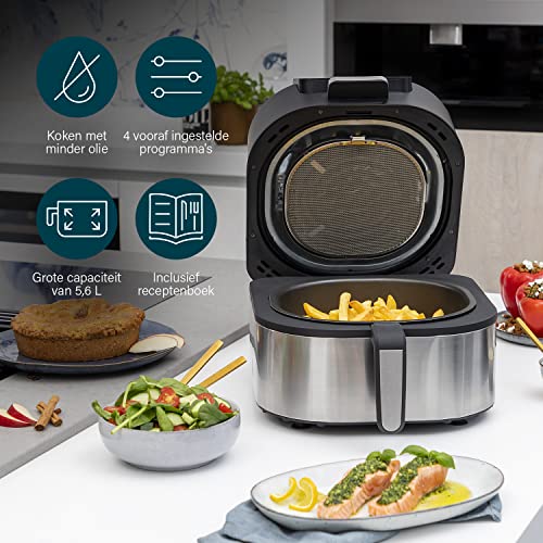 Princess Airfryer Grill, receptenboek en temperatuursensor, max. 265 °C, 4 programma's, 5,6 l, 1760 W - Afbeelding 6