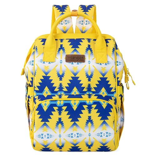 Montana West x Wrangler Aztec Baby Bag Backpack for Women Casual Daypack Travel Bags with Side Bottle Pockets