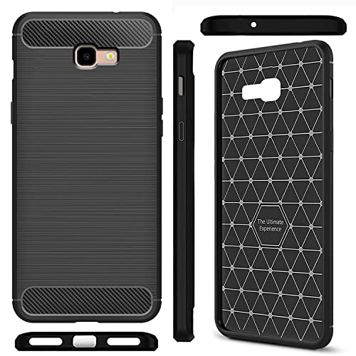 Image of Amazon Brand - Solimo Soft & Flexible Hybrid Back Phone Case for Samsung Galaxy J4 Plus (Black)