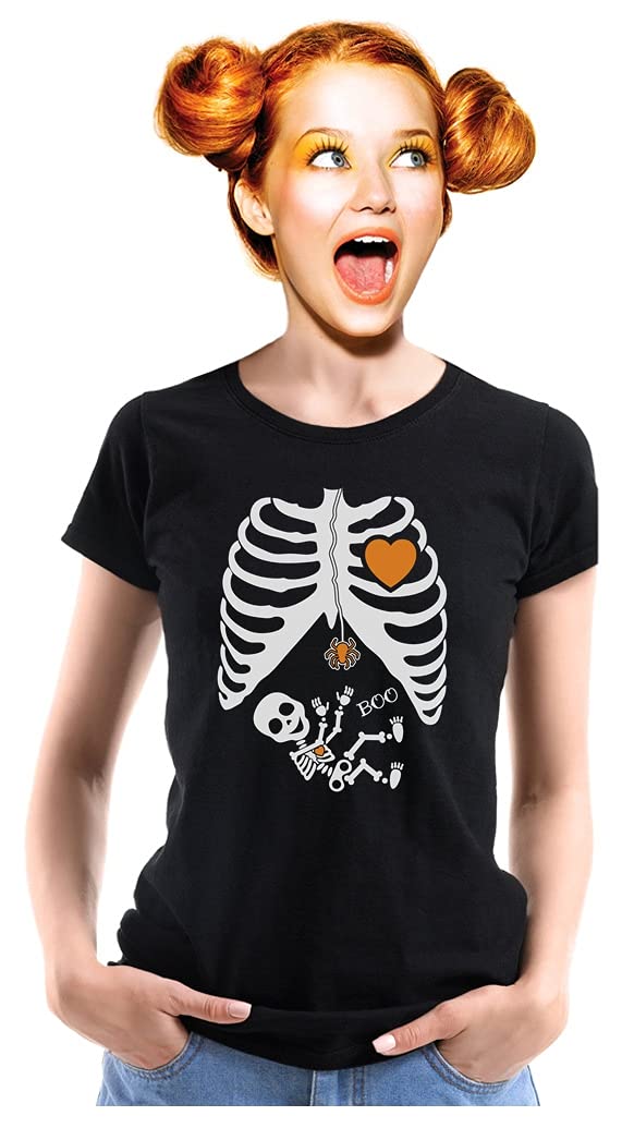 Tstarshalloween Skeleton Xray Rib Cage Costume Women T Shirt