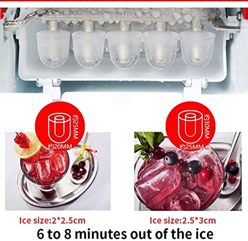 MHGD Tragbarer Eisbereiter, Eisbereiter für die Arbeitsplatte Tiny Ice, Eiswürfelbereiter, geräuscharm – perfekt für… – Bild 7