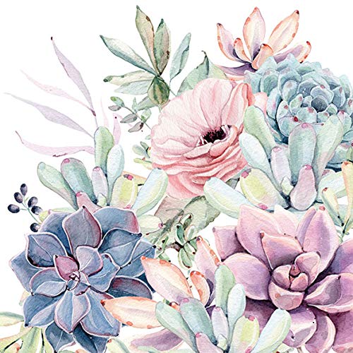 Succulent Love - 4 tovaglioli di carta per