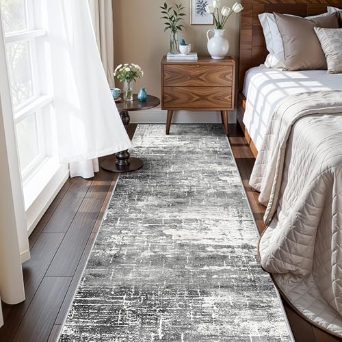 Washable 2x5 Kitchen Area Rug: Non-Slip Abstract Water-Resistant Entryway Rug