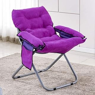XGQ Creative Lazy Sofá Plegable Sala de Estar Sofá Individual Silla Tatami Lounge Chair (Café) (Color : Violet)